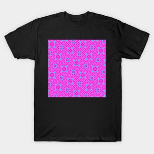 Dopamine Dressing Hot Pink and Turquoise Floral T-Shirt